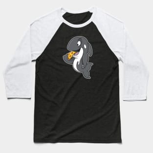 An Orca eating A Slice OF Pizza Baseball T-Shirt